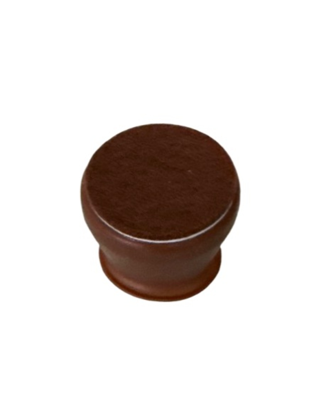 Leather Round Furniture Glide Cap - Brown